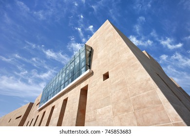 ZHANGJIAKOU-CHINA-SEPT. 2, 2015. Modern Art Museum Against A Blue Sky. Just Last Year, Art Sales In The Greater China Region Totaled 75 Billion RMB, A Little Under A Quarter Of Global Spent On Art.