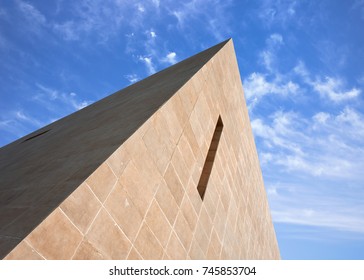 ZHANGJIAKOU-CHINA-SEPT. 2, 2015. Modern Art Museum Against A Blue Sky. Just Last Year, Art Sales In The Greater China Region Totaled 75 Billion RMB, A Little Under A Quarter Of Global Spent On Art.