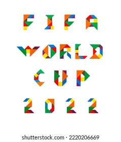 ZHONGSHAN China-October 20,2022:FIFA World Cup 2022 Shaped By Tangram.