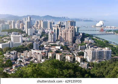 ZHUHAI, CHINA - APR 16, 2017: Zhuhai or Pearl city is also one of China's premier tourist destinations,  and also was one of the original Special Economic Zones established in the 1980s .