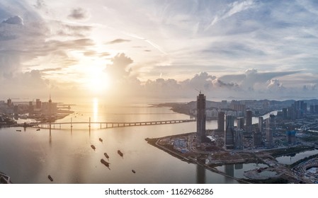 Zhuhai Hengqin Financial Island, Macau City Scenery