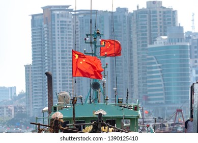 Zhuhai/China-2019/02/16:Fishing boats at the port of Zhuhai 