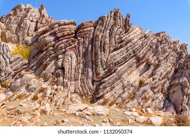 Zick Zack Rocks near Agios Pavlos in Crete