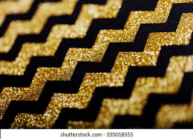 Zig Zag Gold Glitter Pattern Stock Photo 335018555 | Shutterstock