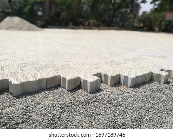 Zig zag interlocking paver block with hospital