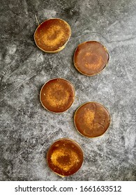 Zig Zag Pattern Of Palm Sugar Or Gula Kabung As One Of The Ingredients In Making Onde Onde ( Kuih Melaka ) For Dessert.