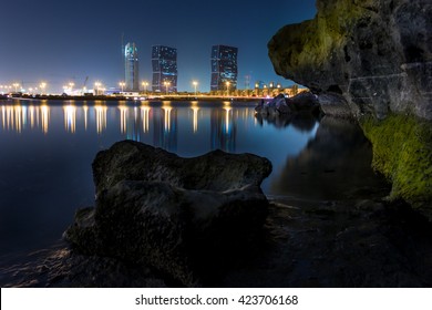 The Zig Zag Towers At Night. 
