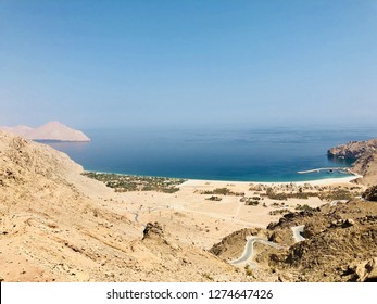 Zighy Bay in Musandam, Dibba, Oman next to the border to Dubai