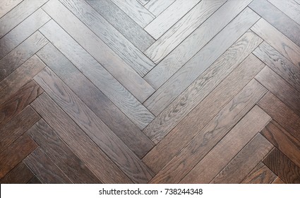 Zigzag Wood Floor Pattern Background With Light From Window Close Up Detail