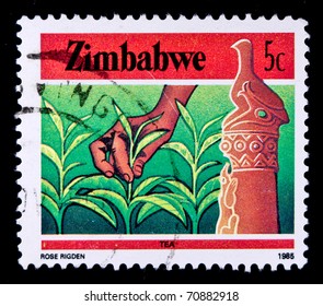 Zimbabwe Circa 1985 Stamp Printed Zimbabwe Stock Photo 70882918 