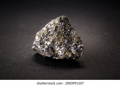 Zinc Ore, Macro Photography, On Black Isolated Background.