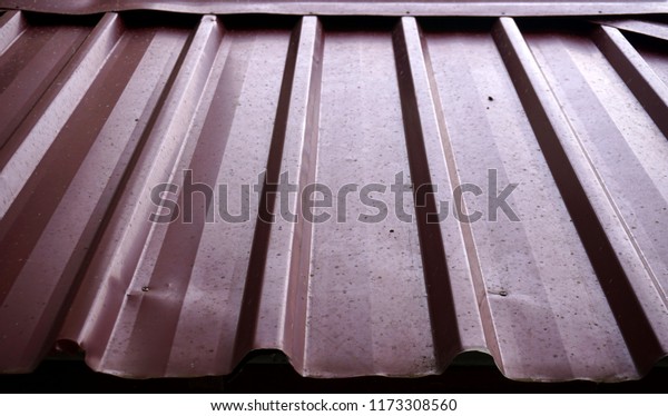 Zinc sheet roof texture and background                  \
          
