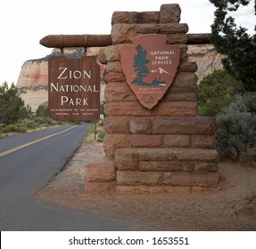 Zion National Park Entrance Sign