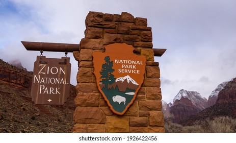 Zion National Park Entrance Sign