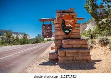 Zion National Park Entrance Sign, Utah