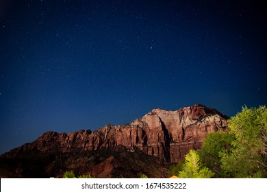 Zion National Park Mountains Night View