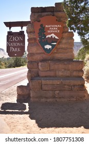 Zion National Park, UT. U.S.A. 8/12-15/2020. Nature’s 150-million Years Old Handiwork. Home To Native Americans 8,000 Years Ago.  The Virgin River Carved The Canyon Walls Of Navajo Sandstone. 