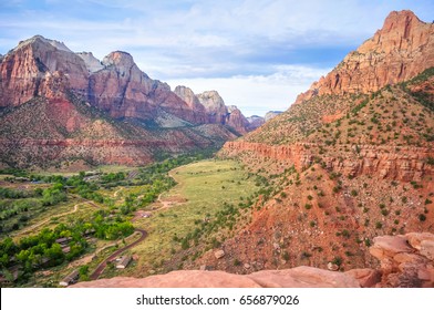 Zion National Park, Utah, USA - October 2016: Watchman Trail