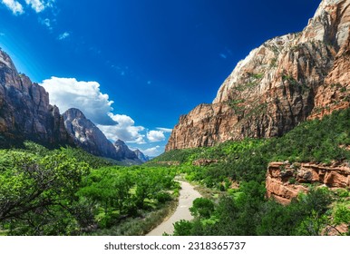 Zion National park,Utah,usa. 05132023 : zion narrow in Zion National park,Utah,usa.