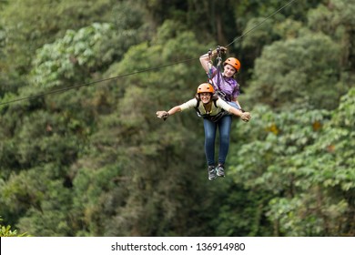 Zip Line Adventure In Ecuadorian Rainforest Banos De Agua Santa