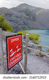 Zip World, Bethesda, UK - 05.13.22: Sign With Inscription 