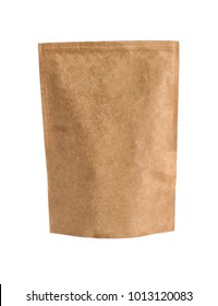 Ziploc Paper Bag On White Background. Mockup For Design