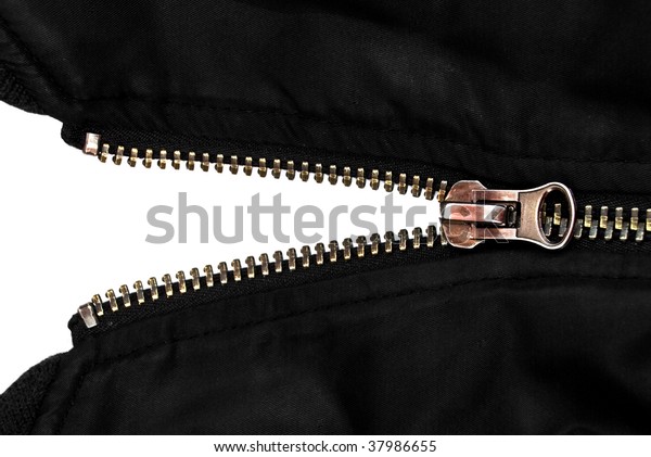 Zipper Lock Clothes On Jacket On Stock Photo (Edit Now) 37986655