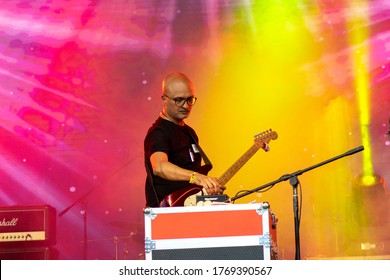 Ziro, Arunachal / India: 28 Th Sept 2019: The Artist And Musical Band  During Stage Performance In Ziro Festival Of Music (ZFM 2019). Translation- Ziro-A Place In Arunachal.