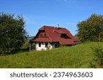 Zitkova Village Cottage. Moravske Kopanice. White Carpathians. Beautiful simple life of East Moravia. Czech Republic. Europe.