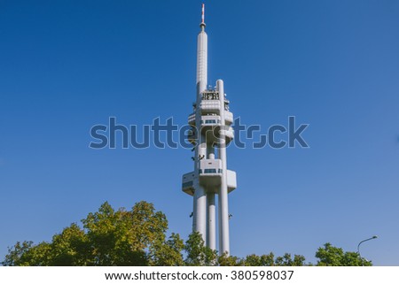 Zizkov Television Tower in Prague - Czech Republic
