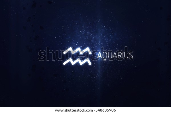 Zodiac Sign Aquarius Elements This Image Stock Photo (Edit Now) 548635906