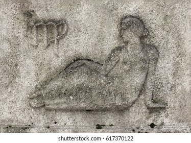 Zodiac - Virgo Or Maiden, A Stone Relief