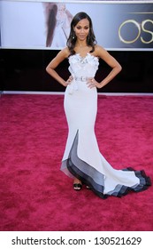 Zoe Saldana At The 85th Annual Academy Awards Arrivals, Dolby Theater, Hollywood, CA 02-24-13