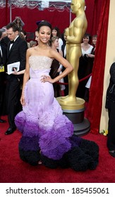 Zoe Saldana, In A Givenchy Couture Gown And Lorraine Schwartz Ring, At 82nd Annual Academy Awards Oscars Ceremony ,The Kodak Theatre, Los Angeles March 7, 2010