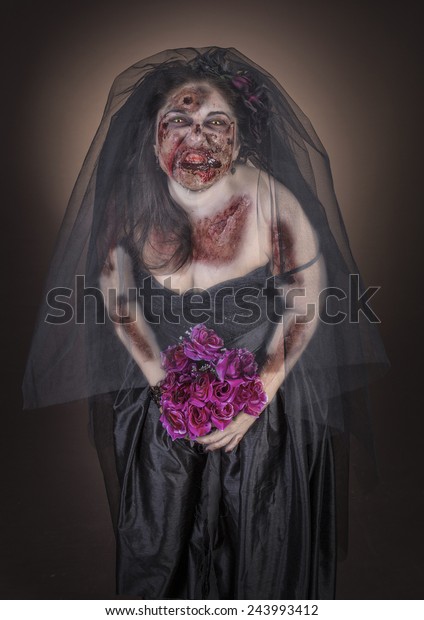 Zombie Dressed Wedding Dress Stock Photo Edit Now 243993412