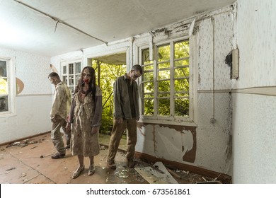 Zombies Come Into An Abandoned House