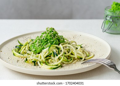 Zoodles With Pesto And Tomatoes