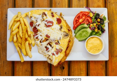Zoom frame Italian pizza close-up, rotation. Pepperoni pizza with raspberry lemonade.Fast food delivery.Pepperoni pizza delivered in cardboard box from Italian restaurant.Delicious fastfood for dinner - Powered by Shutterstock