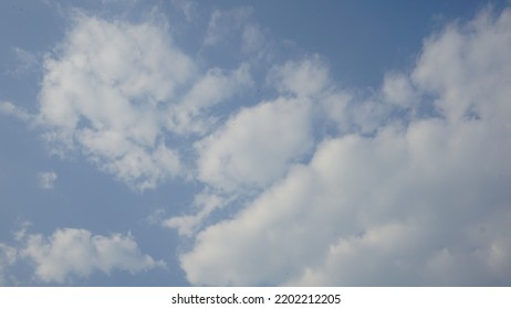 Zoom Landscape Photo The Blue Sky With Clouds Before Rain In Indonesia, Take At Afternoon 16.05PM.