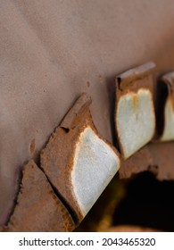 Zoom on rust metal texture