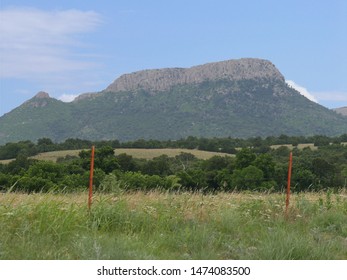 Zoomed In Shot Of The Wichita Mountains At The Comanche County In Oklahoma.