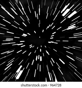 zooming through space