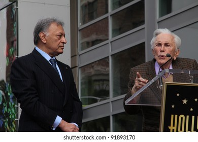 Zubin Mehta and Kirk Douglas at the Zubin Mehta Star on the Hollywood Walk of Fame, Hollywood, CA. 03-01-11