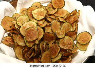 Zucchini Chips In Basket