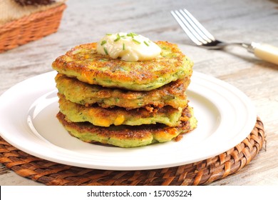 Zucchini And Corn Fritters