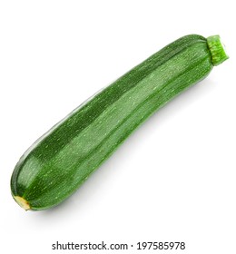 Zucchini Courgette Isolated On White 