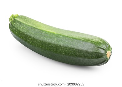 Zucchini Courgette Isolated On White Background