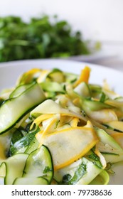 Zucchini Or Courgette Summer Fresh Salad