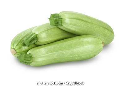 zucchini or marrow isolated on white background with clipping path and full depth of field