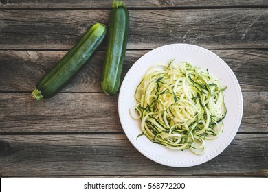 Zucchini Noodles On A Plate